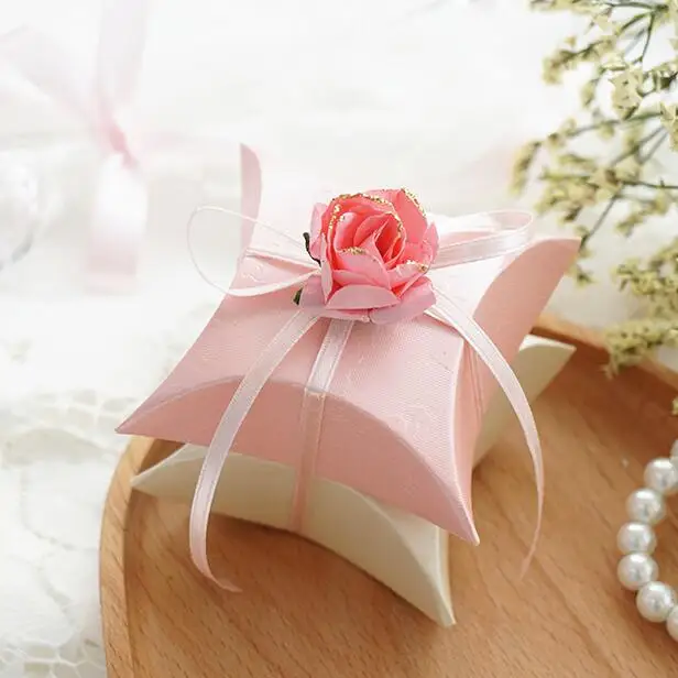 10 шт./лот Корейская Сладкая Свадебная коробка конфет с цветочным принтом