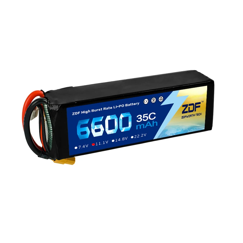 ZDF Power 11 1 V 3S 6600mAh 35C MAX 70C 1/10 RC Car Lipo Bateria для мультикоптера квадрокоптера гоночной