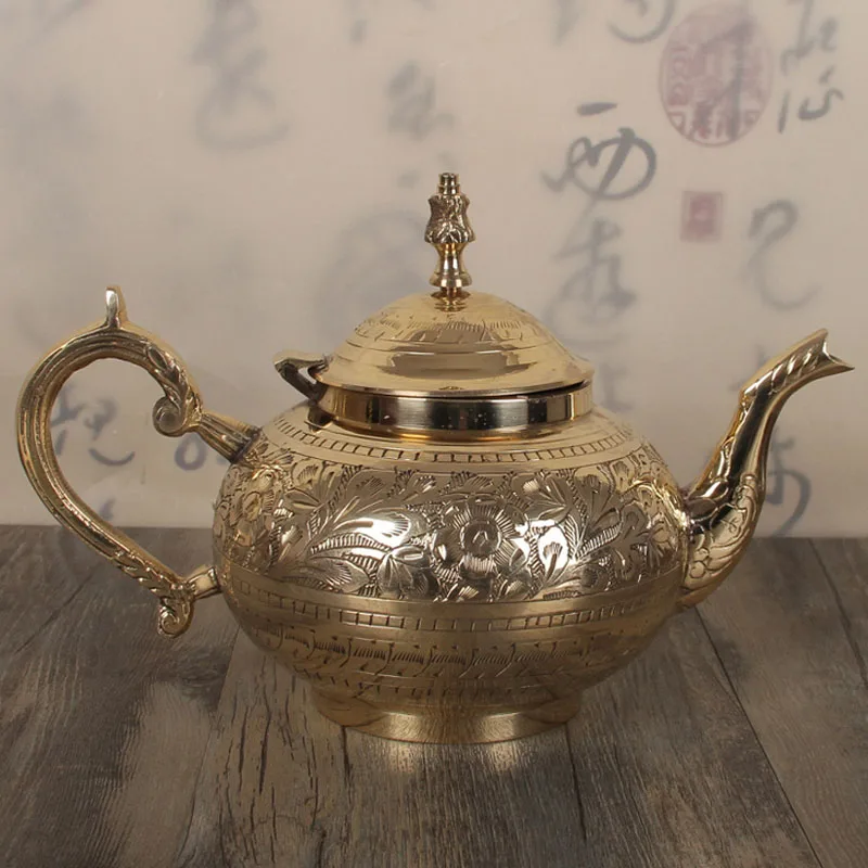 Pu er китайские чайники longjing медные офисные подарки для мужчин 600 мл 880 креативный