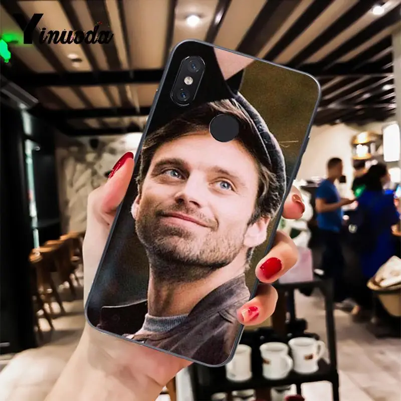 Yinuoda Себастьян Стэн ТПУ Черный чехол для телефона Xiaomi Mi 6 Mix2 Mix2S Note3 8 8SE Redmi 5 5Plus Note4 4X