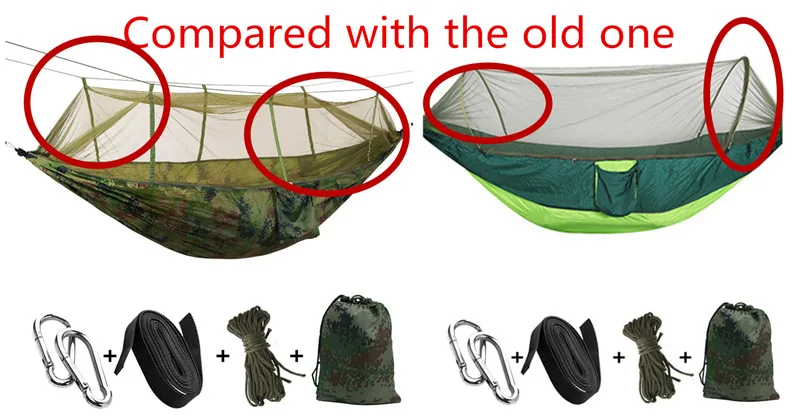 Автоматический складной Сверхлегкий парашют гамак Охота москитная сетка