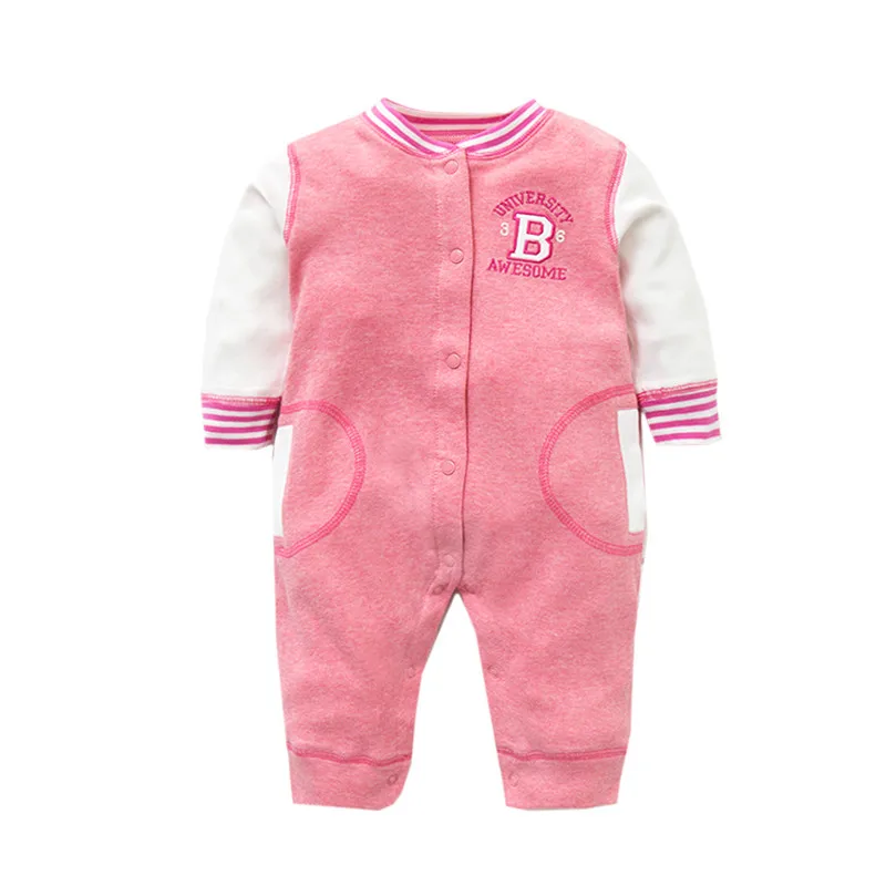 Pink B Новинка; модные детские комбинезоны; коллекция года; комбинезоны для новорожденных; одежда для маленьких мальчиков и девочек; мягкая хлопковая одежда с длинными рукавами для малышей; принт со звездой - Цвет: Pink B