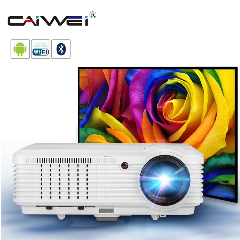 Full HD 1280X720 P светодиодный hd проектор Android Bluetooth Беспроводная Поддержка Wi Fi HDMI USB lcd