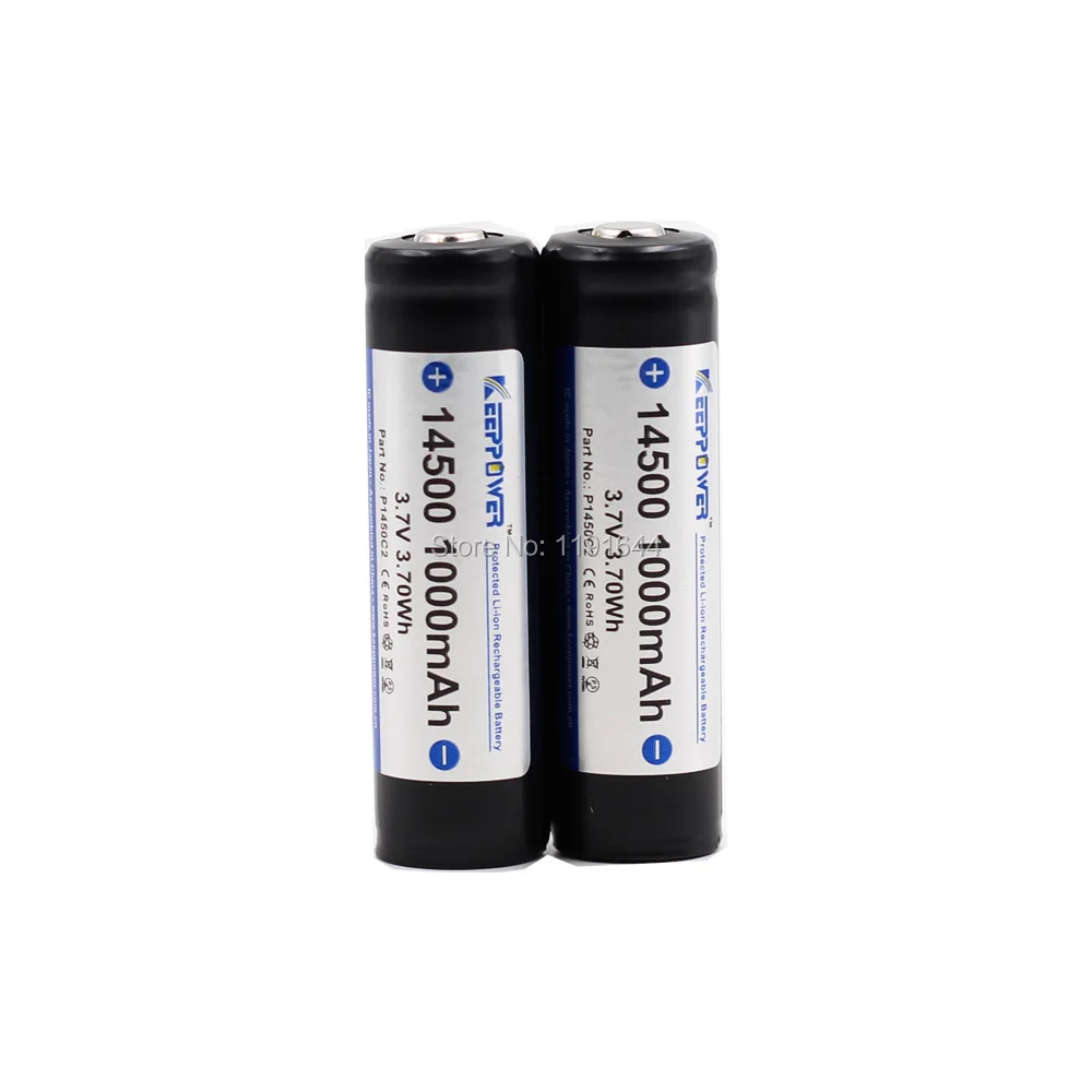 Оригинальный литий-ионный аккумулятор высокой емкости Keeppower 2 шт./лот 3 7 в 14500 1000