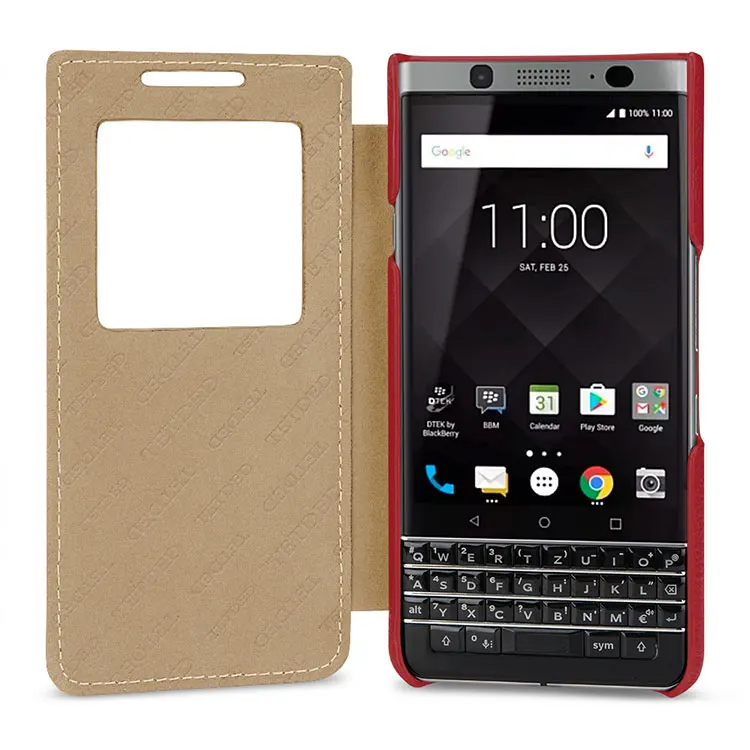 Чехол из натуральной кожи для Blackberry KEYone Window View, флип-чехол для телефона, чехол для Blackberry KEY one PRESS, чехол