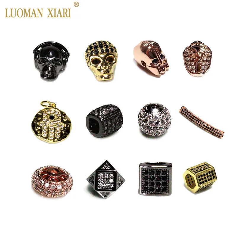 AAA 5 шт. натуральный циркон медные бусины DIY модный браслет CZ разделительные бусины Подвески Подвеска для изготовления ювелирных изделий подарок
