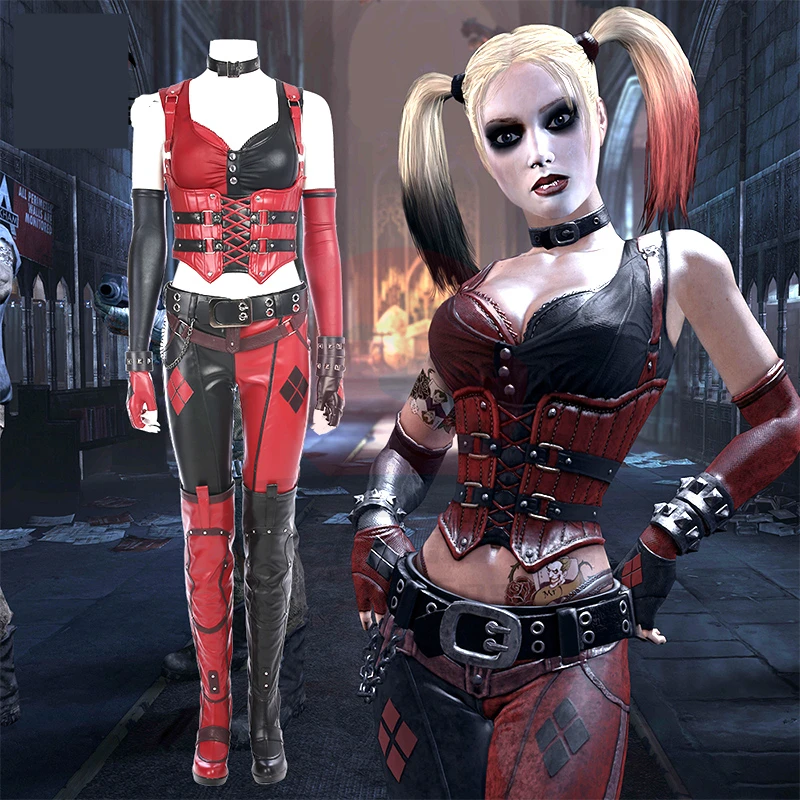 Игры Arkham City Харлин колокольне Харли Квинн косплей костюм для взрослых из