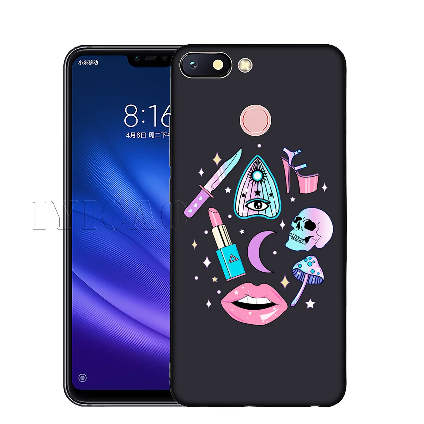 IYICAO Girly Pastel Witch Goth Мягкий силиконовый чехол для телефона Xiaomi Mi 10 9 9T CC9 CC9E 8 SE A3 Pro A1 A2