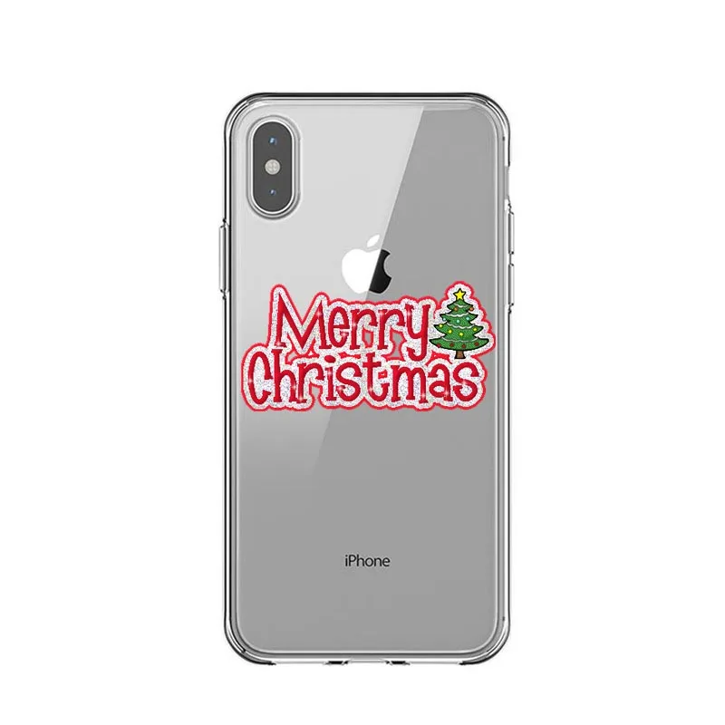 Чехол Vogue girl для iPhone 11 Pro Max с надписью &quotMerry Christmas&quot новый год лось мягкий чехол