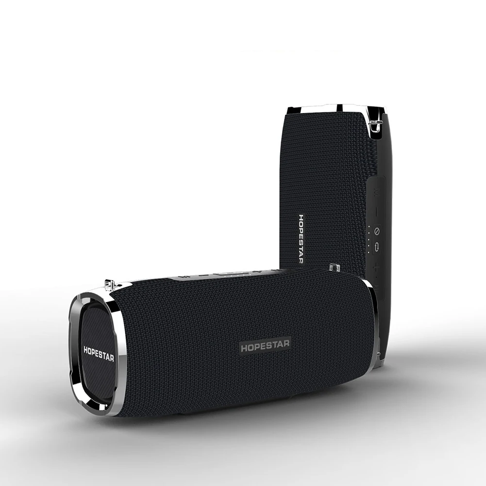 Черный Открытый водонепроницаемый HOPESTAR A6 Портативный беспроводной Bluetooth Открытый водонепроницаемый стерео динамик Soundbox Bluetooth динамик - Цвет: Черный