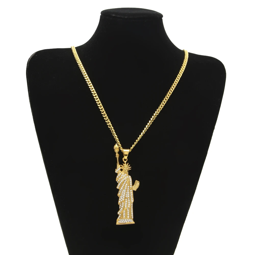 Женская и мужская Статуэтка TBTK Золотая подвеска с микро инкрустацией украшение в