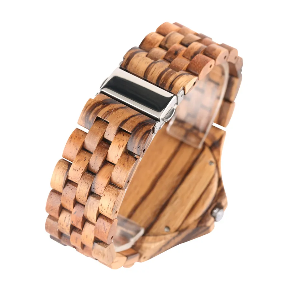 

Handmade Wood Watch Men Brownish Coffee Color Dial Handmade Watches Man Bracelet Clasp Bangle Watch Male Clock New Arrival