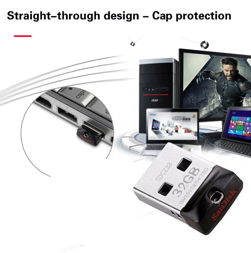 Sandisk USB флэш-накопитель шифрование Мини авто USB флешка 16 ГБ 32 ГБ 64 Гб карта памяти флешки поддержка официальной проверки