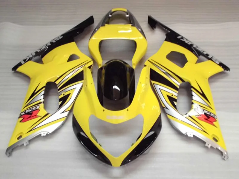 

100%NEW fairing for SUZUKI GSXR600 GSXR750 K1 01 02 03 GSXR600 750 01-03 Yellow/Silver GSX-R600 750 2001-2003 body kit
