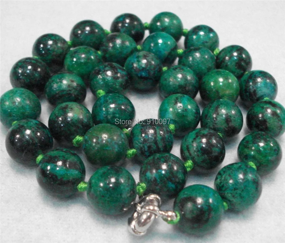 Бесплатная доставка&gt огромный 12 мм Azurite Chrysocolla jasper ожерелье 18'' | Украшения и