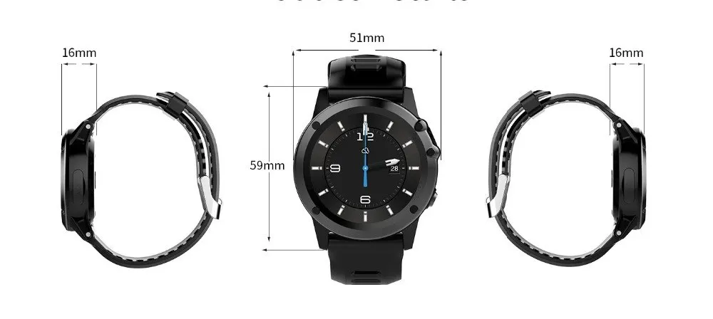 Slimy H1 Android 4,4 OS Смарт-часы водонепроницаемые IP68 плавание 1,39 дюймов MTK6572 Smartwatch телефон Поддержка 3g 2G SIM Wifi gps часы