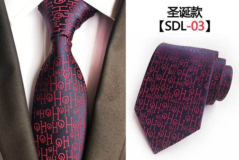 Classic Christmas Style Multicolor Striped Tie Holiday Atmosphere Tie