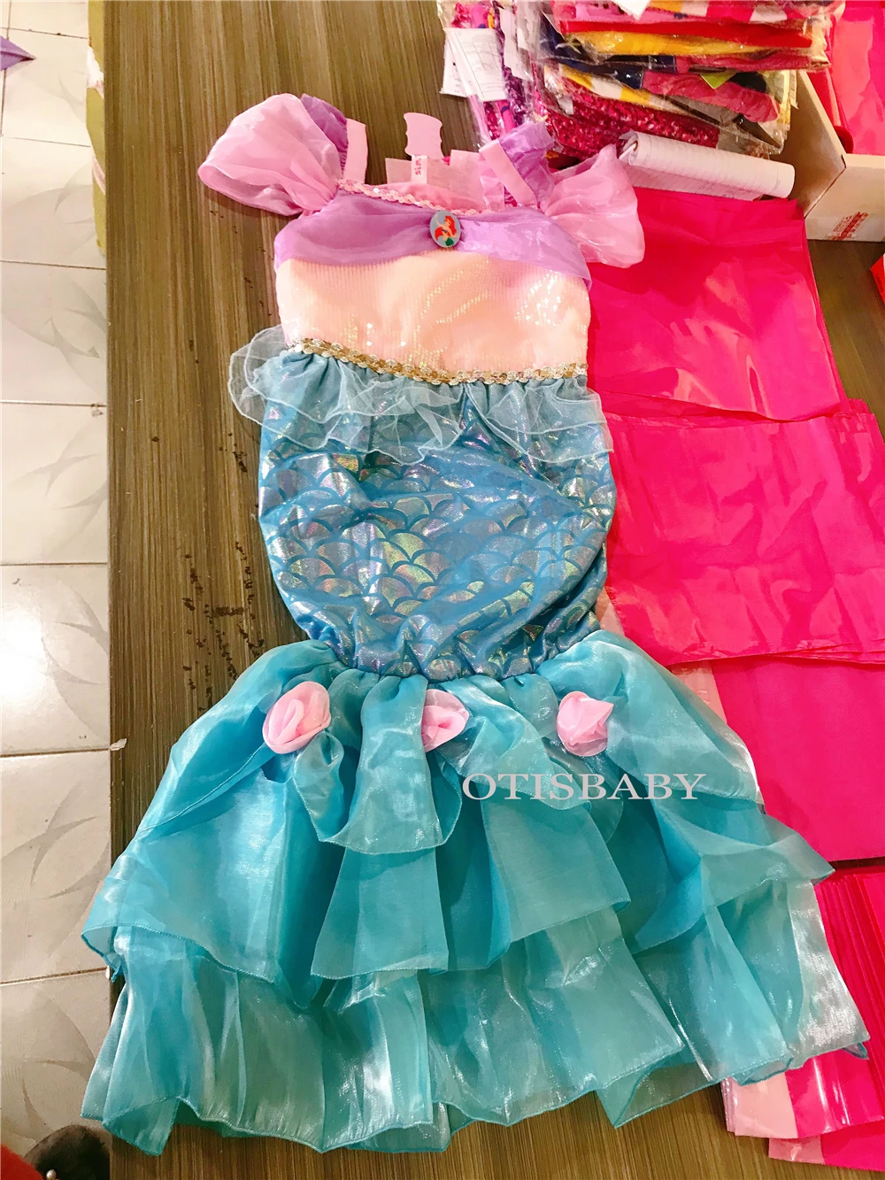 The Little Mermaid Halloween Costume Christmas Girls Fancy Princess Ariel Dress Summer Children's Evening Party Wig | Детская одежда