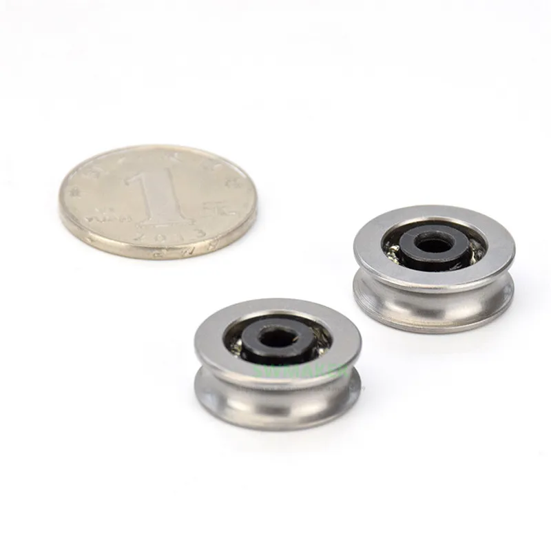 4*19.5*6.7mm U grooved bearing pulley 440C stainless steel rust proof lifting wheel metal wire 10pcs/lot | Обустройство дома