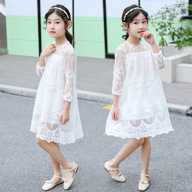 AILEEKISS/детское торжественное платье с цветочным узором для девочек Одежда на