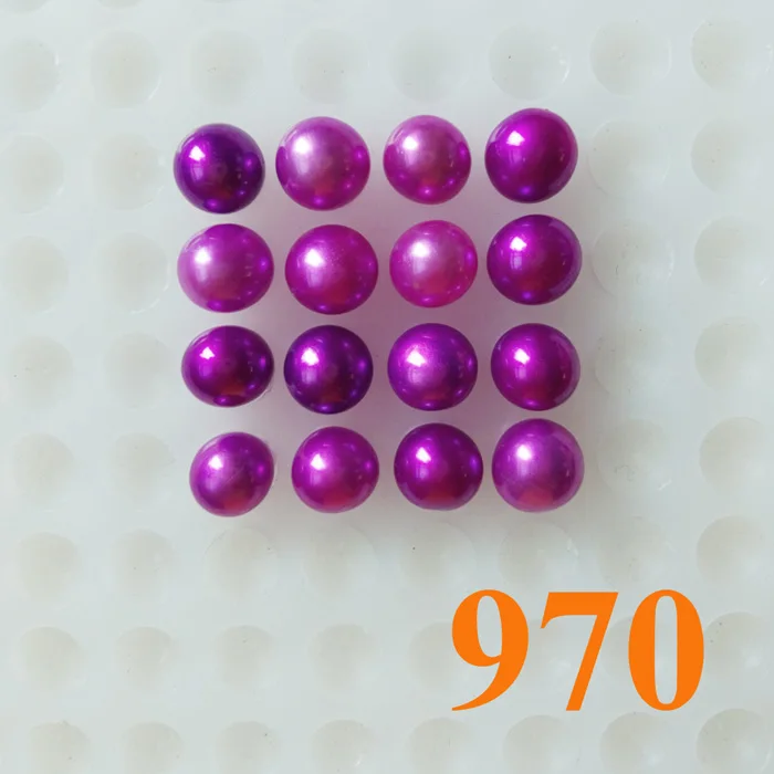 970 10 шт. Жемчужница 6-8 мм темно-розовый, бирюзовый, фиолетовый, зеленый, жемчуг в oyster 03 - Цвет: 970