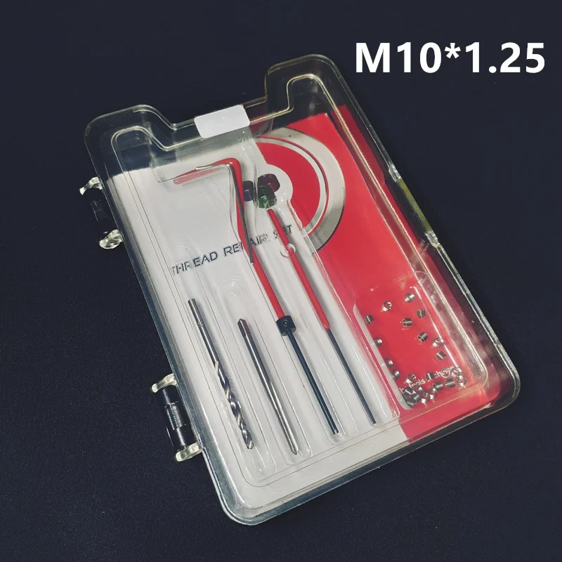 Набор инструментов для ремонта спиральных сверл M10 * 1 25 Pro набор резьбы Helicoil
