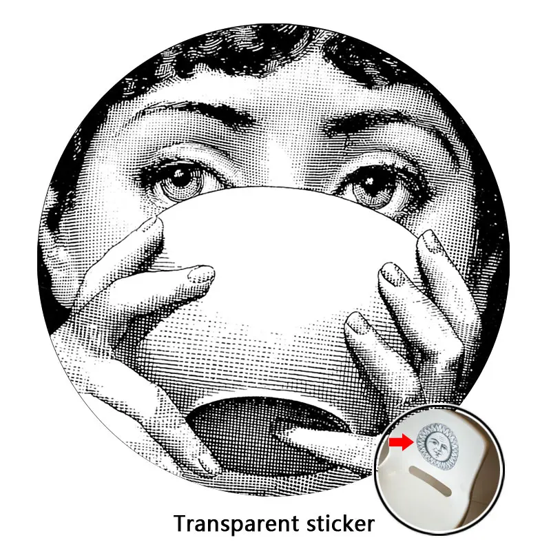 21 8/10/10-дюймовая шпилька дизайнер Fornasetti обои прозрачный бренд наклейки для украшения Гостиная - Цвет: 21