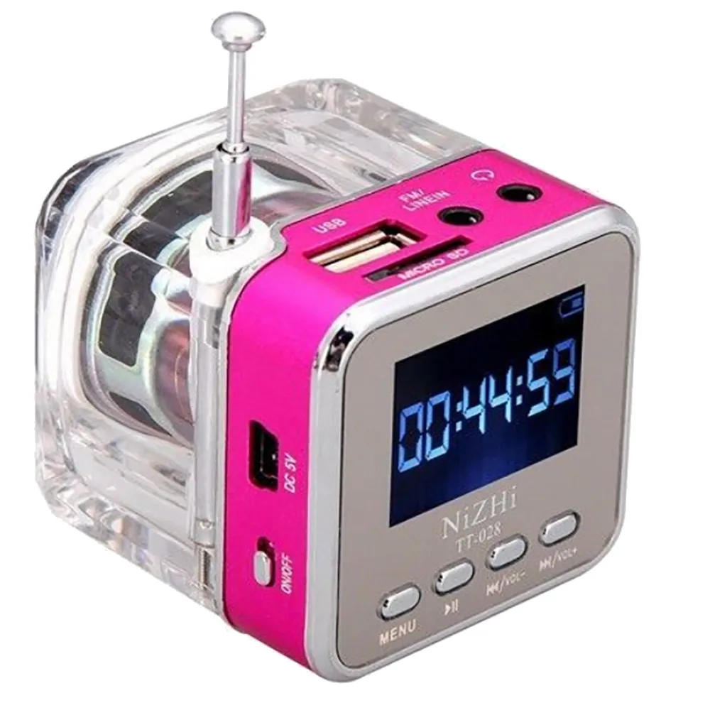 Портативный мини-динамик 3 Вт USB карта MicroSD FM-радио ЖК-дисплей динамик музыкальный