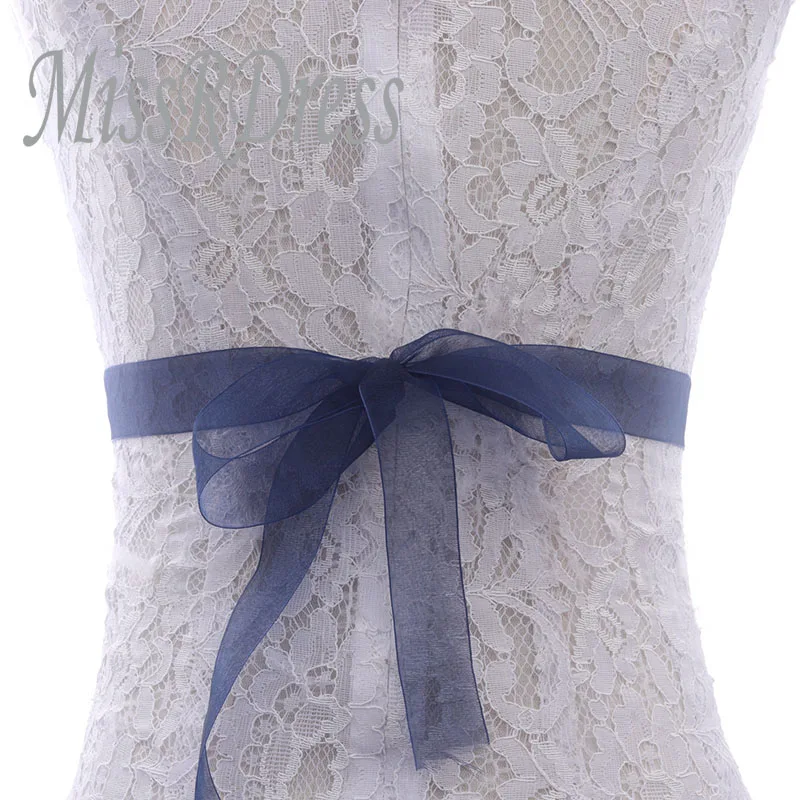 navy blue organza MissRDress Стразы жемчуг свадебный пояс розовое золото Кристалл Свадебный Пояс алмазный пояс для свадебного платья свадебное украшение JK810 - Цвет: navy blue organza