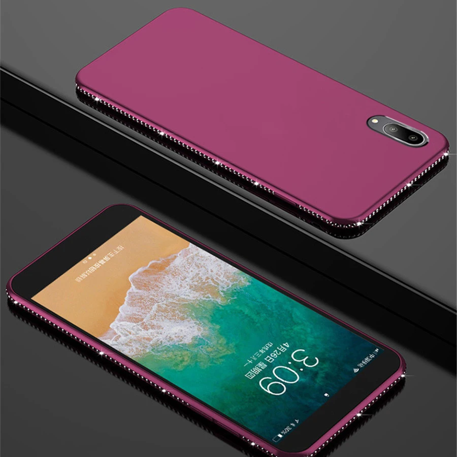 Модные блестящие чехлы с бриллиантами для VIVO Y97 Pro Z3i V11i ударопрочный матовый