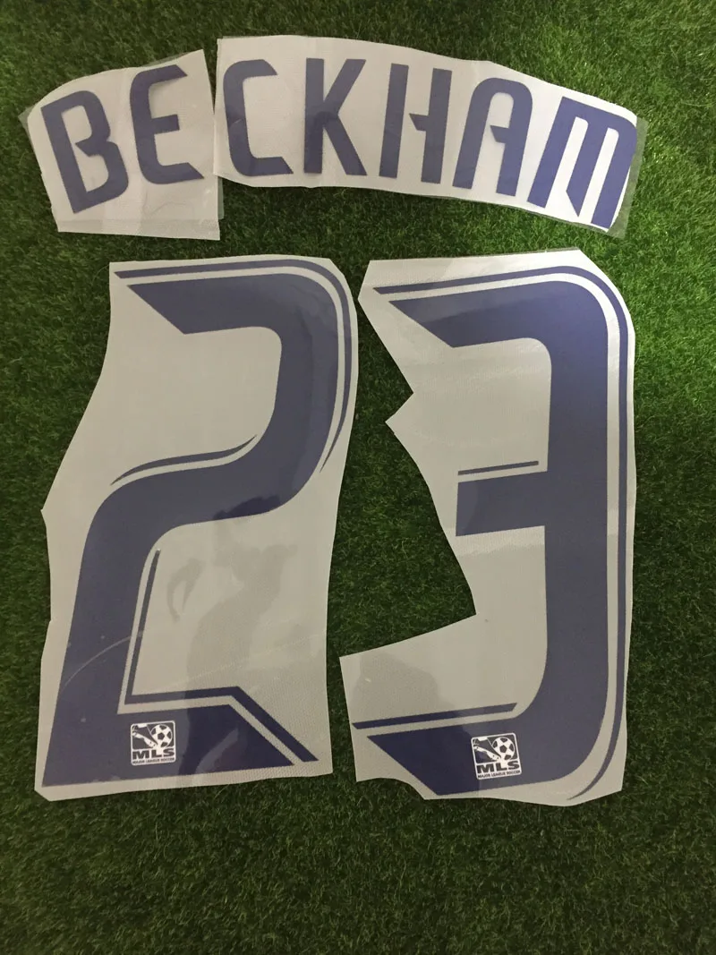 Major League Soccer #23 Beckham Nameset Mls печать теплопередача футбольный патч|Заплатки| |