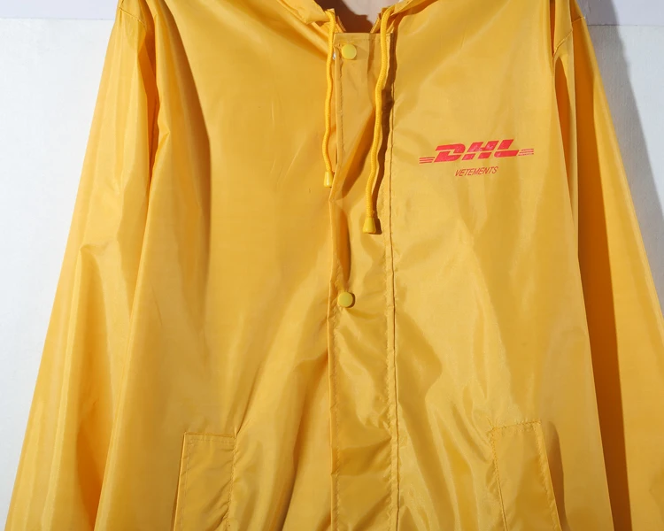 Vetements куртки DHL для мужчин и женщин 1:1 высококачественный плащ верхняя одежда