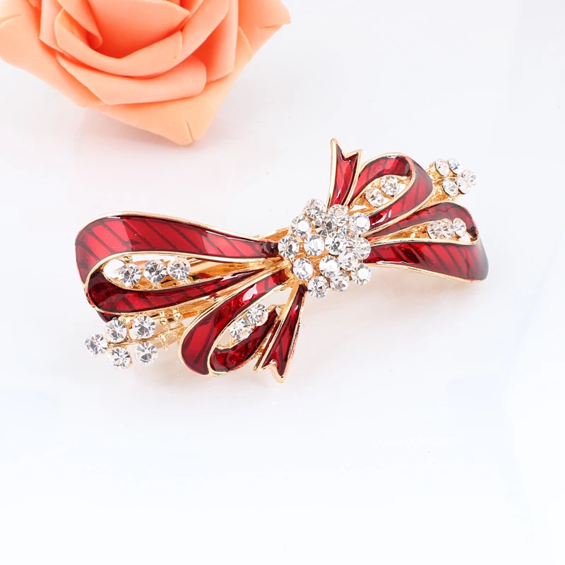 Рождественский подарок очень яркие женские весенние заколки аксессуары для