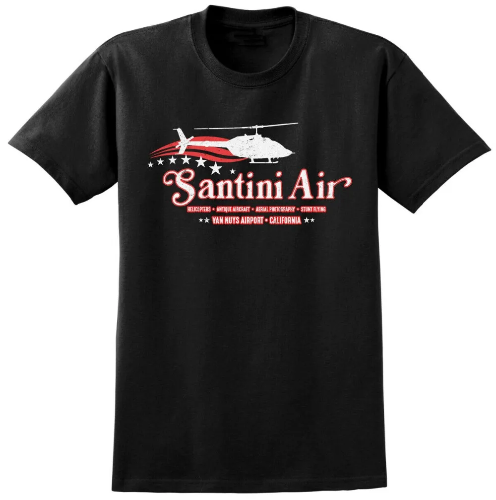 Santini Air Airwolf Inspired T-Shirt-Ретро 80 S США вертолет трюк ТВ тройник 2019 с короткими рукавами