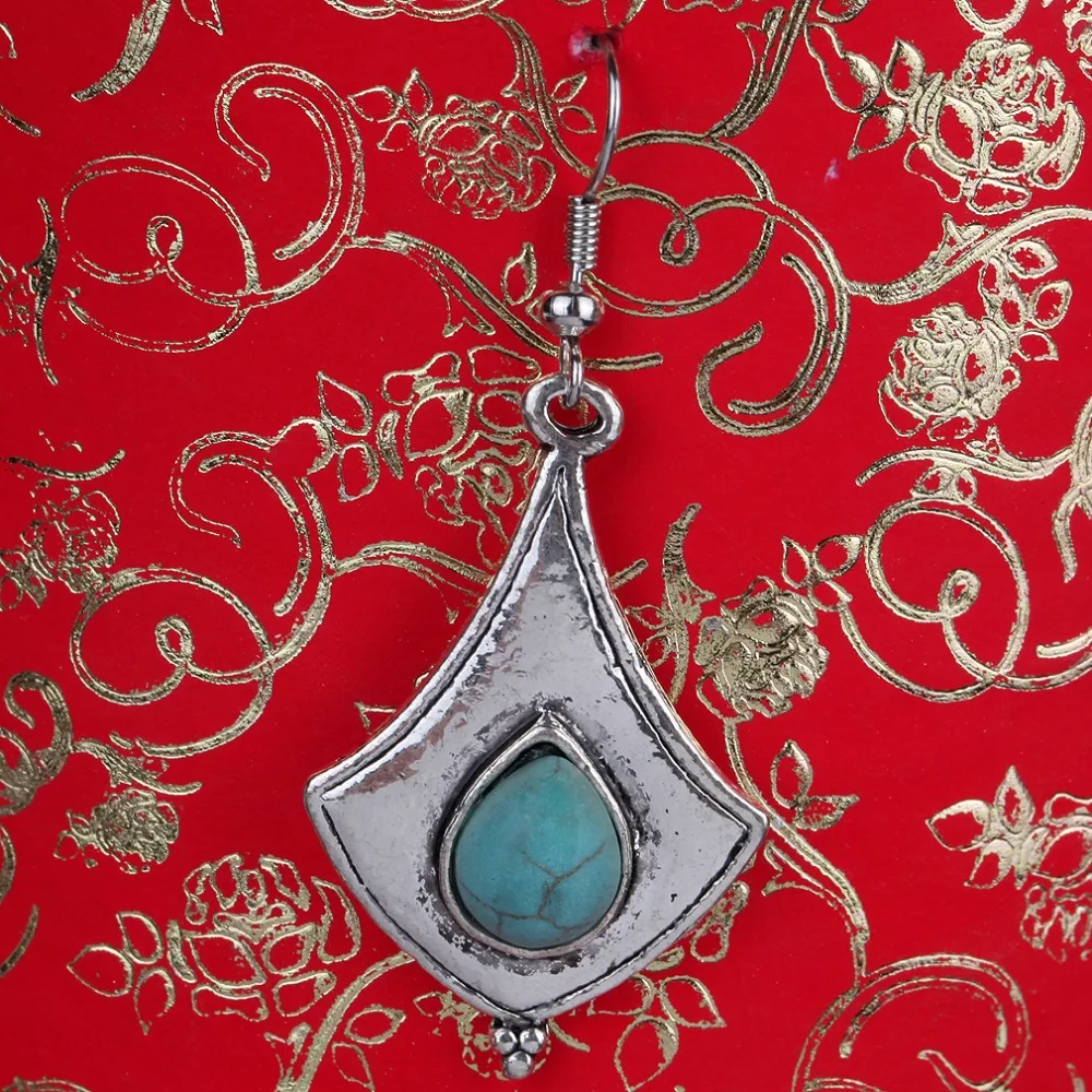 Женские Висячие сережки Howlite серебристого цвета высокого качества из мраморного