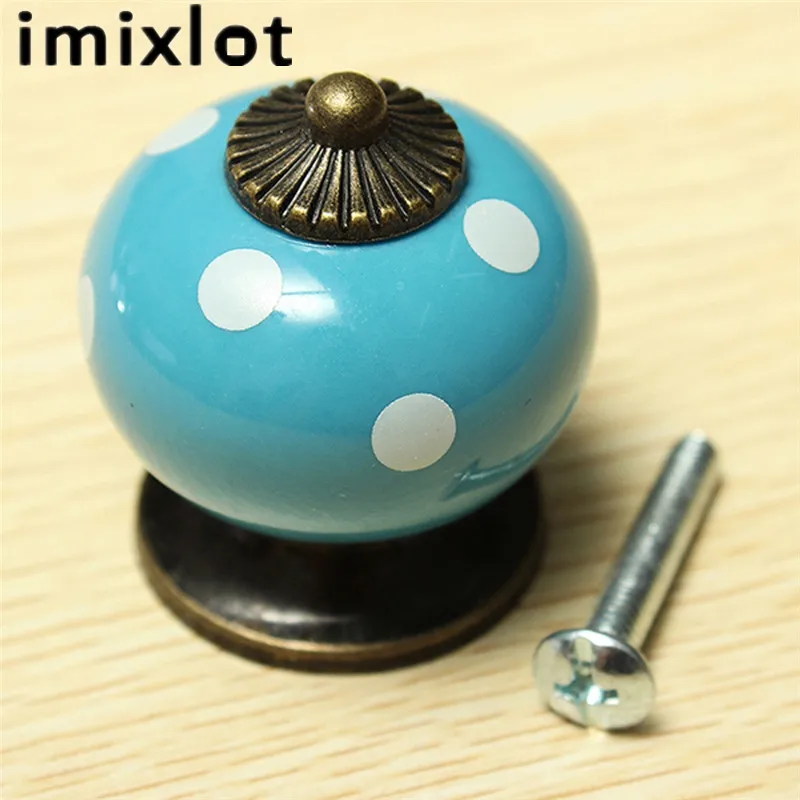 Безопасная дверная ручка Imixlot в скандинавском стиле горошек круглая