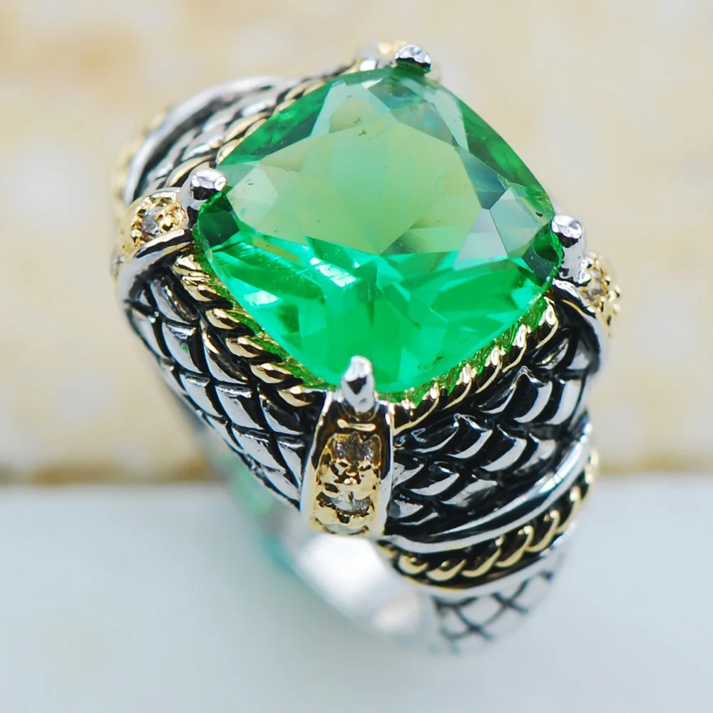 

Peridot 925 Стерлинговое Серебро высшего качества Модные ювелирные изделия обручальное кольцо Размер 6 7 8 9 10 F1185