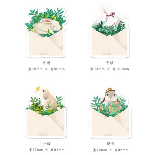 1 шт./лот блокнот для записей с милым Кроликом офисные аксессуары клейкие заметки