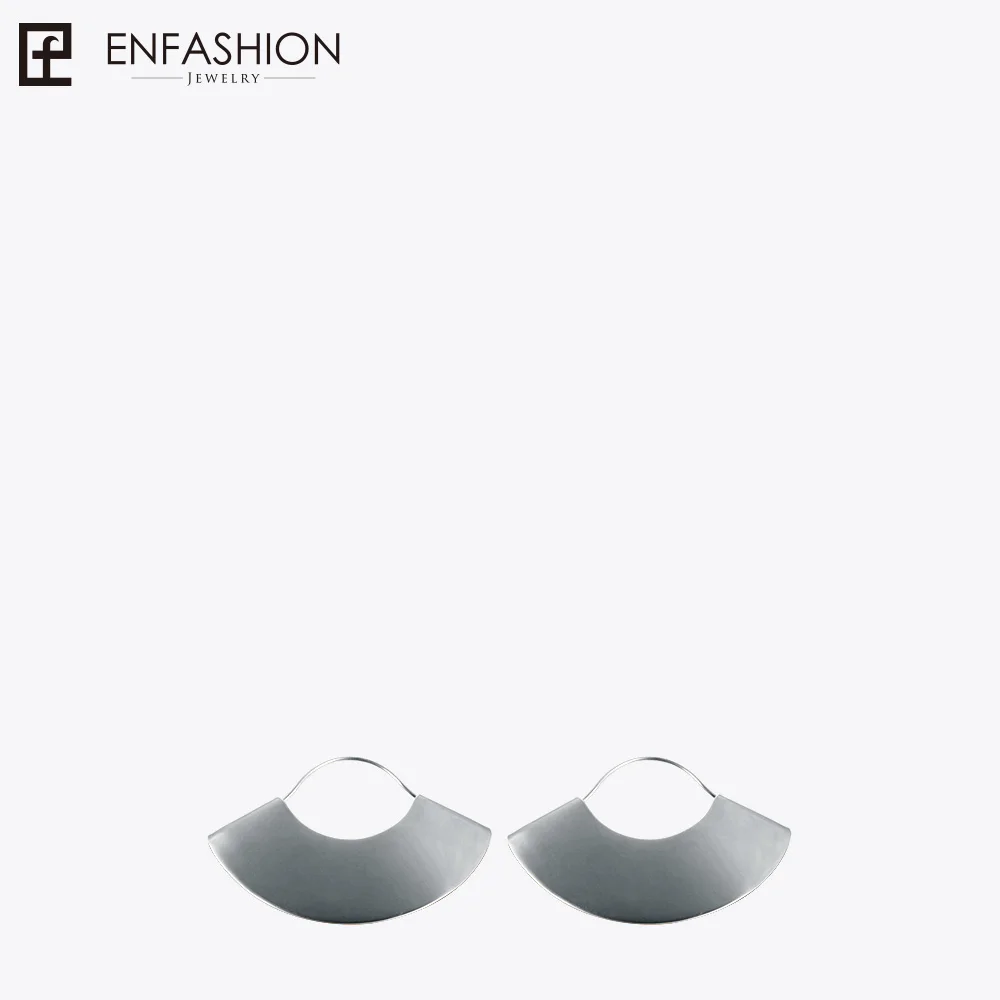 Matte Silver color Enfashion, Винтажные висячие серьги Camber Fan, матовые серьги золотистого цвета, висячие серьги для женщин, длинные серьги, ювелирное изделие Brinco E5424 - Окраска металла: Matte Silver color