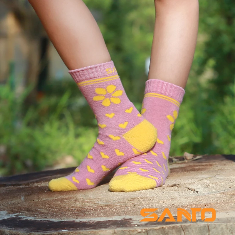 2 пары SANTO Kids толстые теплые носки из мериносовой шерсти для катания на лыжах