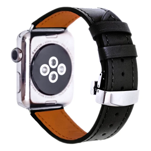 3 Развертываемая застежка ремешок для наручных часов Apple watch, версии 4 44 мм 40 мм кожаный ремешок для наручных часов iwatch, correa, 42 мм/38 мм/4/3/2/1 ремешок на запястье - Цвет ремешка: 3