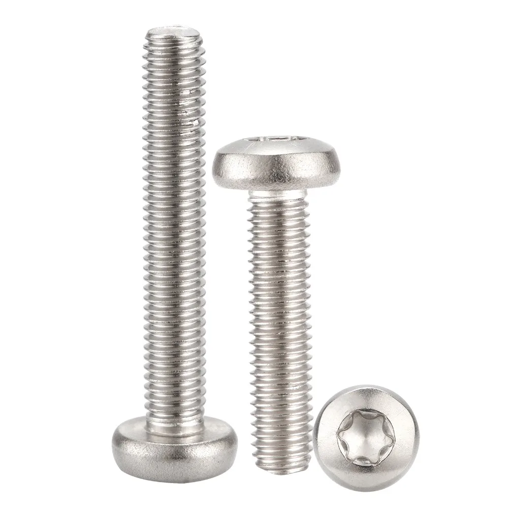 Stainless Steel Tamper Proof Torx Pan Head Machine Screw Nylock M3 x 4mm-50mm Length |