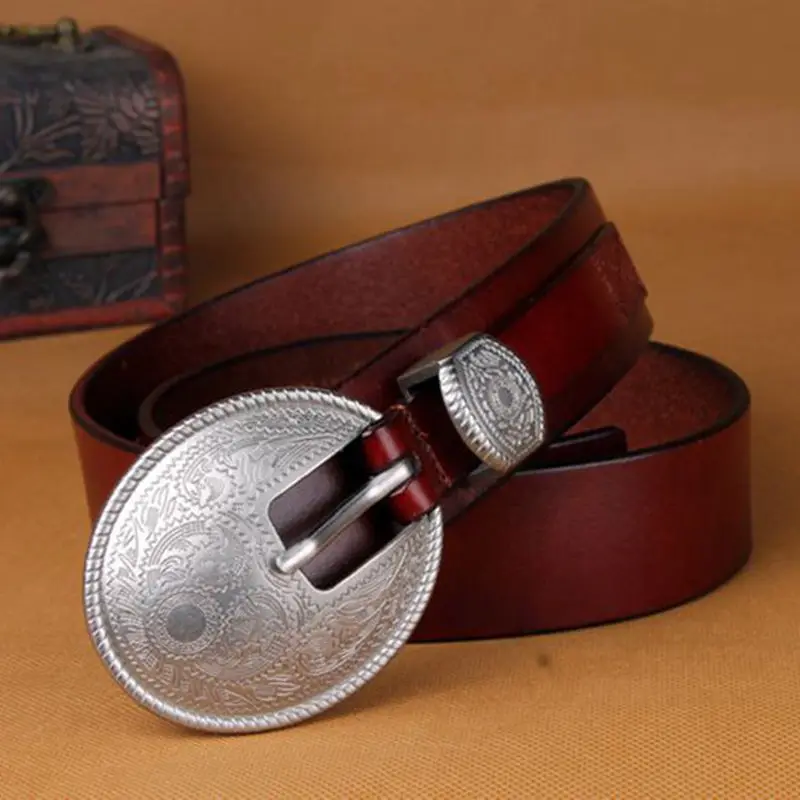 Высококачественный женский ремень из натуральной кожи на 38 джинсовый размер |