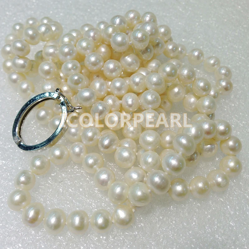 Ожерелье WEICOLOR из пресноводного жемчуга 125 130 см 6 7 мм|sweater necklace|necklace necklacefreshwater pearl