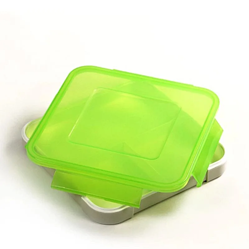 Ультратонкая трехблочная школьная офисная коробка Bento пластиковая герметичная