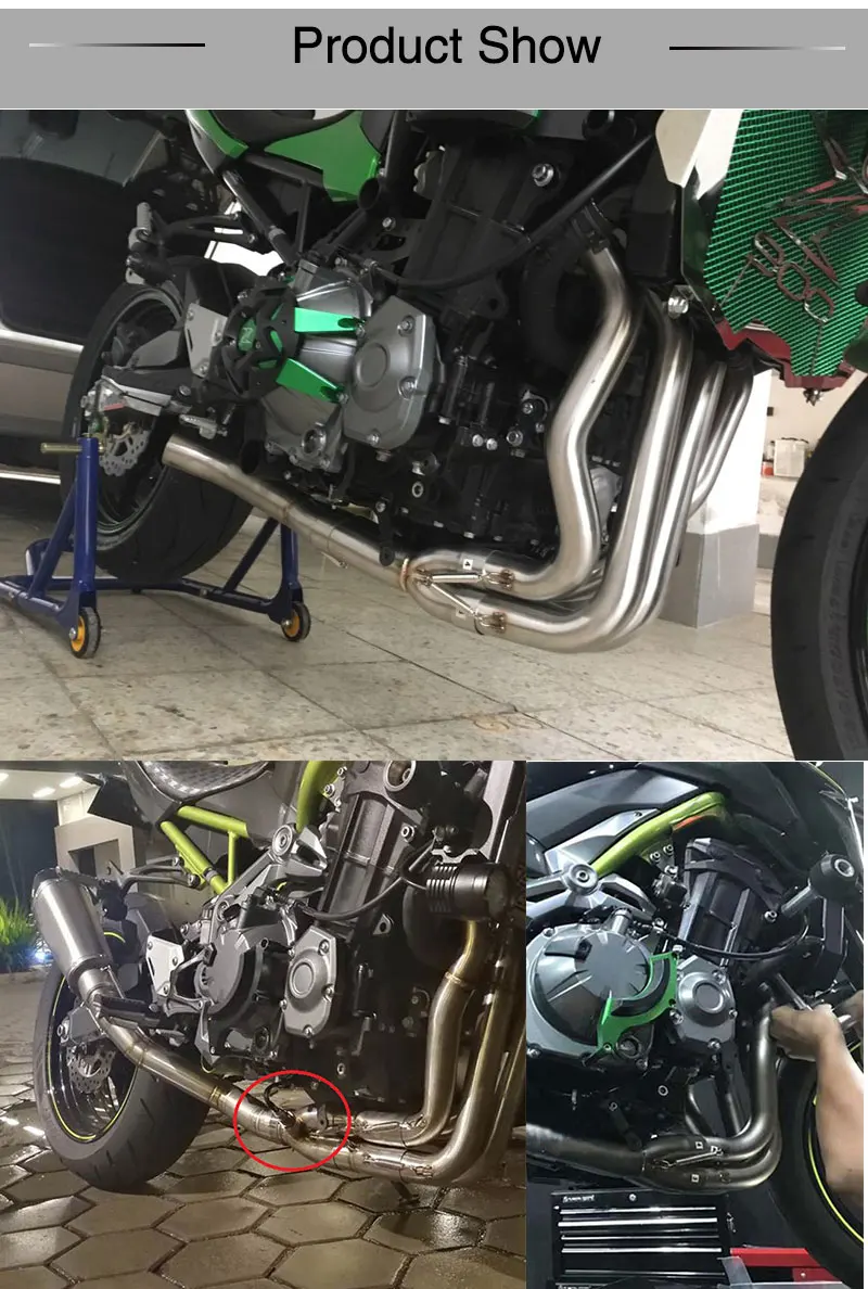 ZS Racing для Kawasaki Z900 мотоцикл полная система модифицированный Глушитель выхлопная труба средняя труба без шнуровки