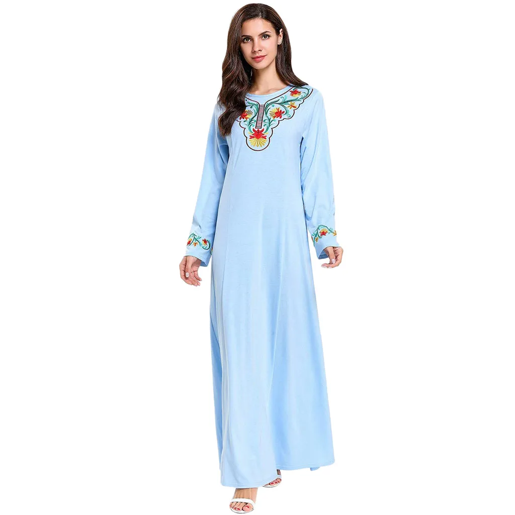 Длинное Плиссированное мусульманское платье-макси Abaya Qatar ОАЭ Турецкая