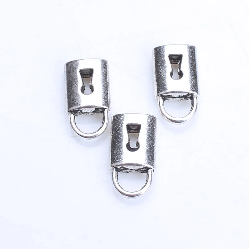 10 шт./лот Подвески с замком античное серебряное покрытие двухсторонний навесной