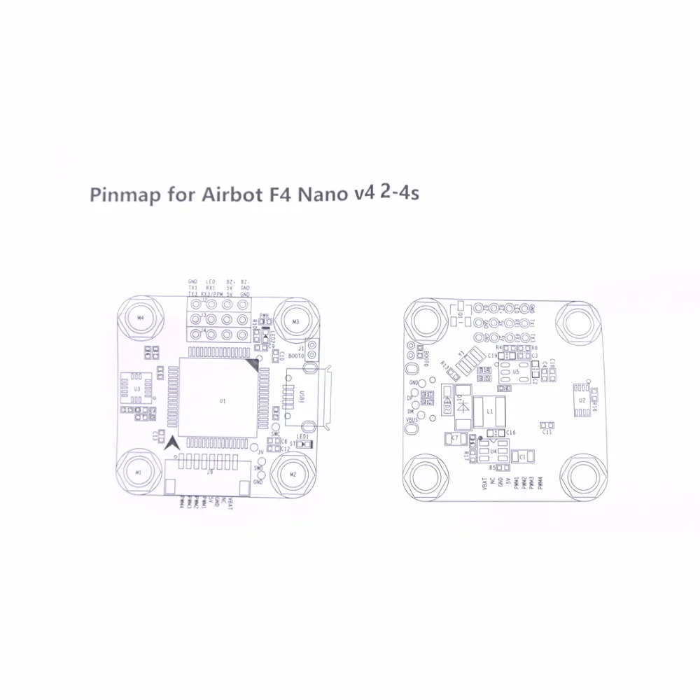 AIRBOT F4 Nano V4 плата полетного контроллера ICM20608 гироскоп для RC FPV Гонки кросс Дрон