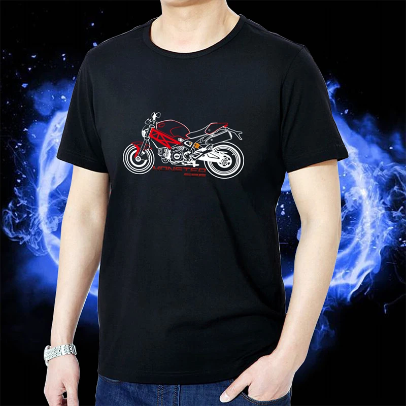 KODASKIN Motorcycle tshirt Tee Shirts Men Tops &amp Tees T-shirt for Ducati Motorbike Monster 696 |
